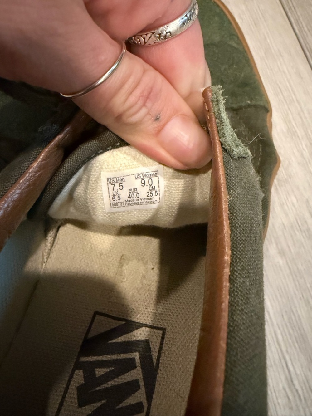 Green Suede Vans - Picture 8 of 9